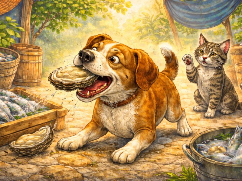 Fábula infantil EL perro y la ostrav