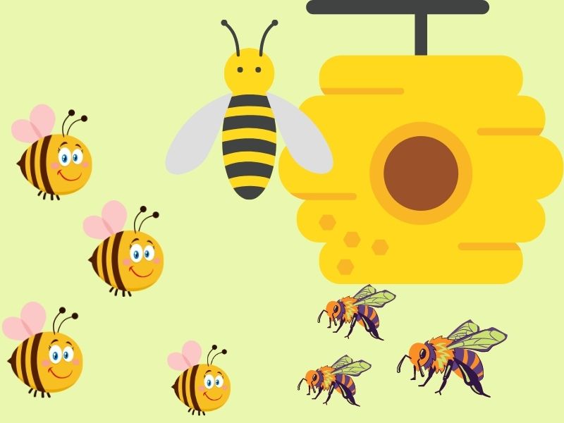 Los zánganos y las abejas, fábula