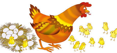 Cuento de la gallina roja