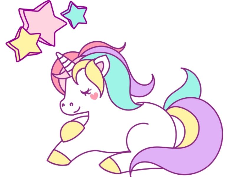 Bellos dibujos de unicornios para colorear con los niños