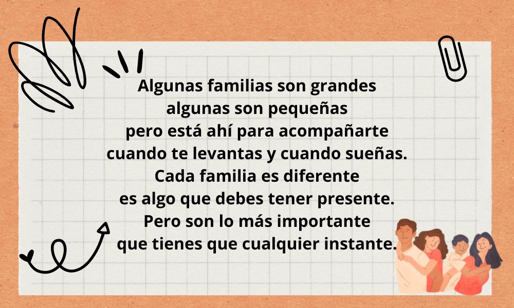 poema para niños sobre la familia