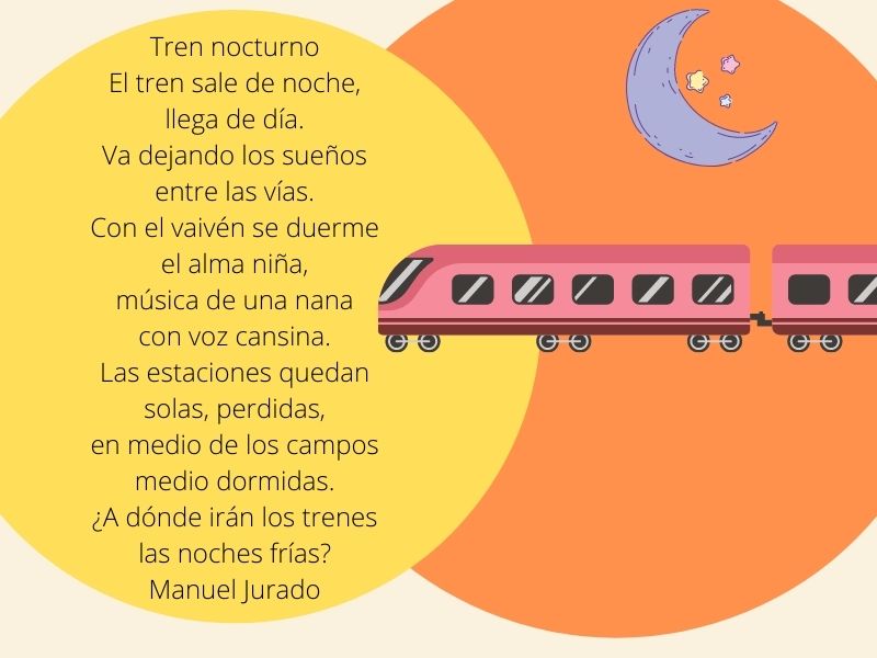tren nocturno, poema de manuel jurado para niños