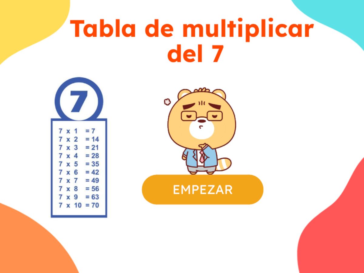 Tabla de multiplicar 7