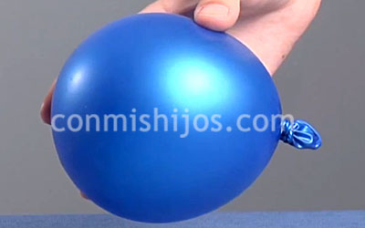 Brocheta de globos. Paso 1