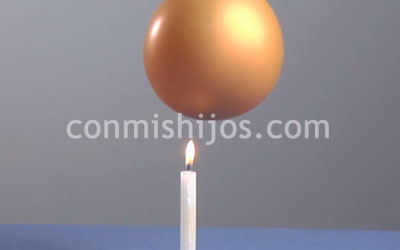 Globo que no explota con el fuego. Paso 1