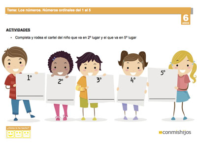 Ficha de matemáticas para niños