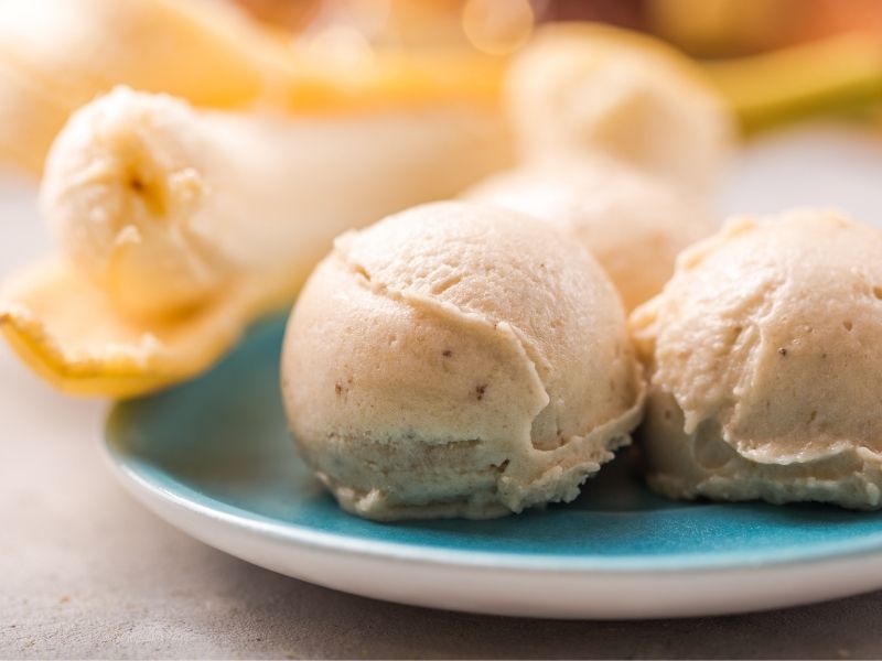 receta de helado de platano