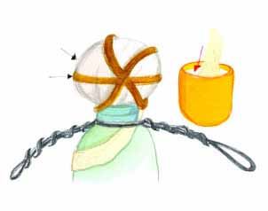 Manualidad infantil para fabricar candelabros de Reyes Magos para Navidad paso 1