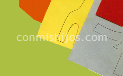 Manualidades infantiles. Animales de papel. Paso 1