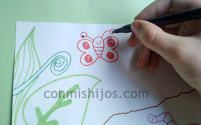 Bichitos del jardín. Dibujos paso a paso para niños pequeños