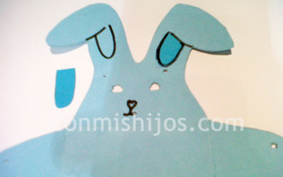 Manualidad de conejo de Pascua