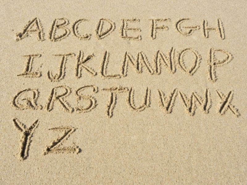 escribir en la arena