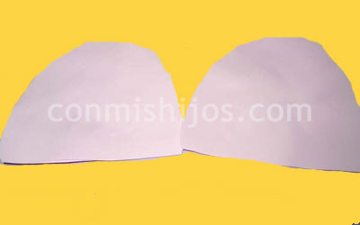 Manualidades infantiles. Gorro de Mickey Mouse. Paso 2