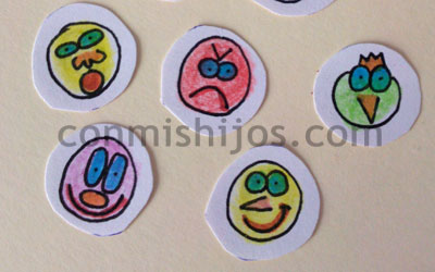 Manualidades infantiles. Imanes con caritas. Paso 2