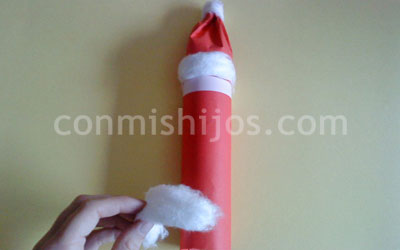 Manualidades. Papá Noel para el árbol. Paso 4