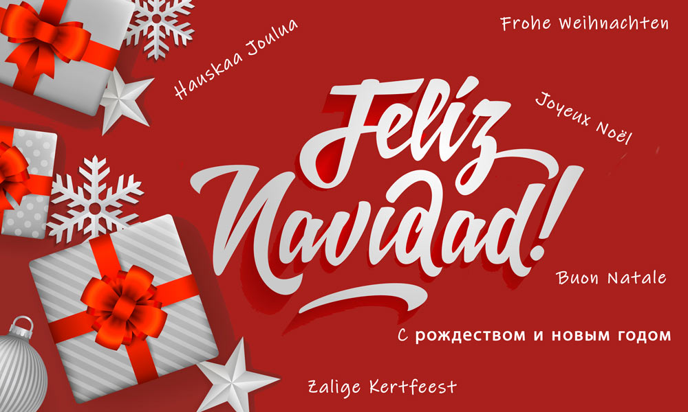 Feliz Navidad en distintos idiomas