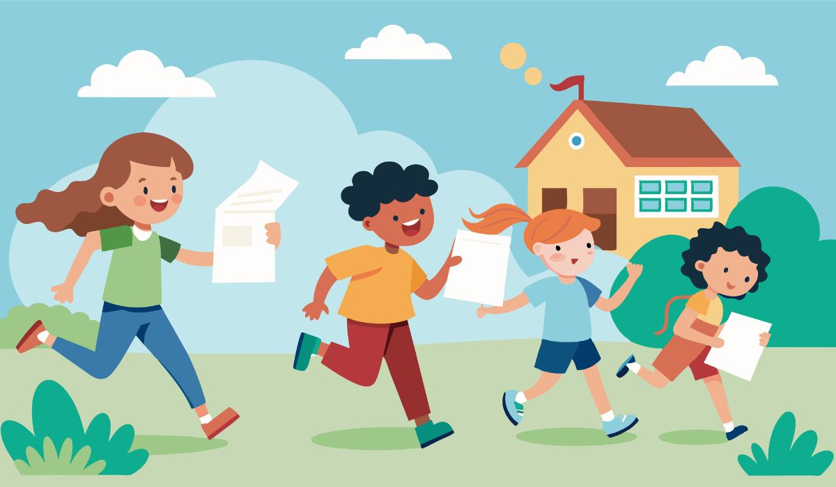 Búsqueda del tesoro con niños