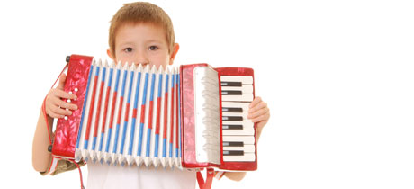 Incontable O Cinemática Instrumentos musicales para niños. El acordeón