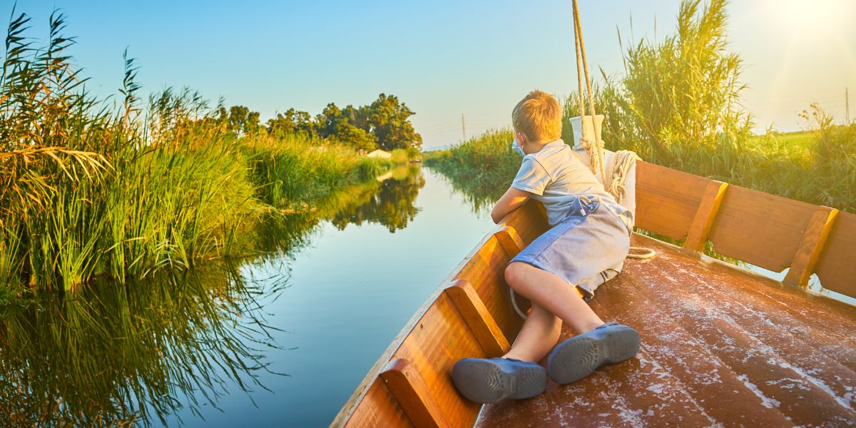 albufera con niños