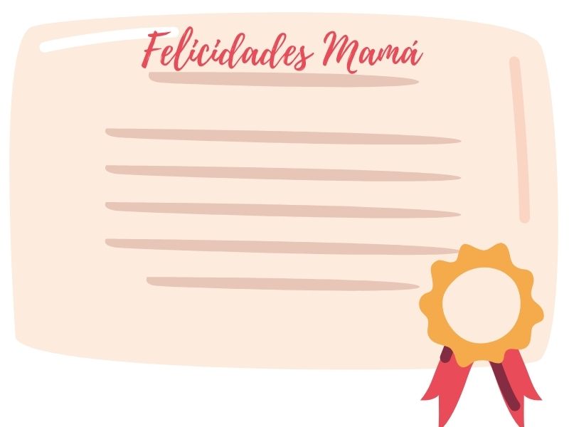 Diploma para el día de la madre