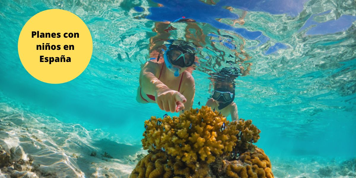 donde hacer snorkel con niños en España