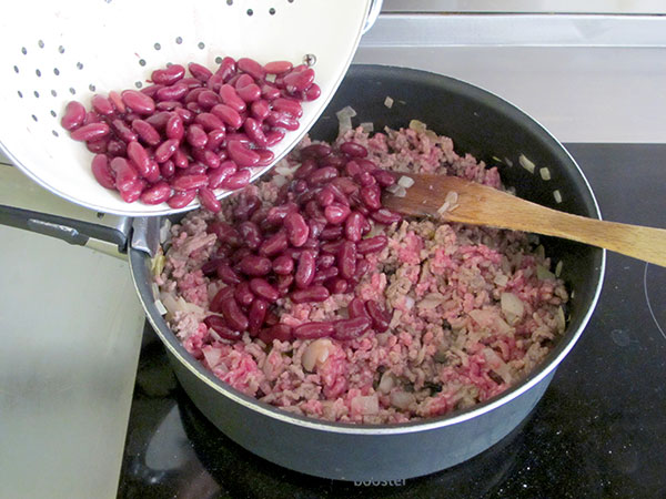 Receta infantil de chili con carne paso 6