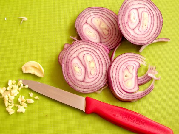 Receta infantil de ensalada de lentejas paso 2