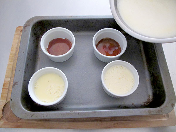 Receta infantil de flan de caramelo paso 10