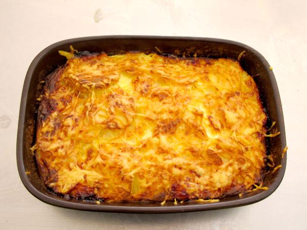 Receta infantil de gratinado de patatas Dauphinois paso 8