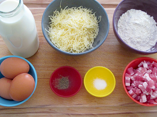 Receta infantil de mini quiches paso 1