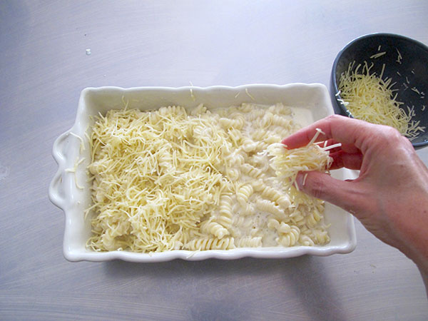 Receta infantil de pasta gratinada paso 14