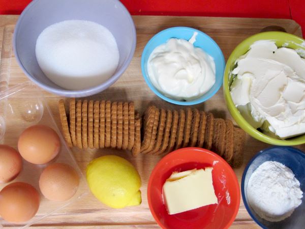 receta pastel de queso con galletas ingredientes