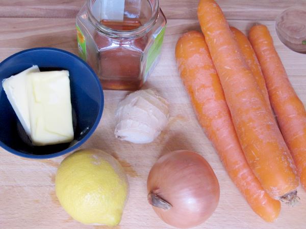 Receta sopa zanahorias miel jengibre ingredientes
