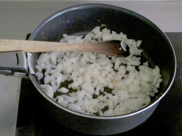 Receta sopa de panceta, patatas y maíz. Paso 4