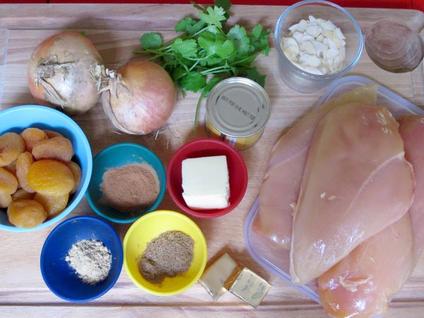 Receta tajin con albaricoques ingredientes
