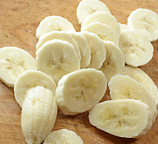 mousse de plátano paso 1