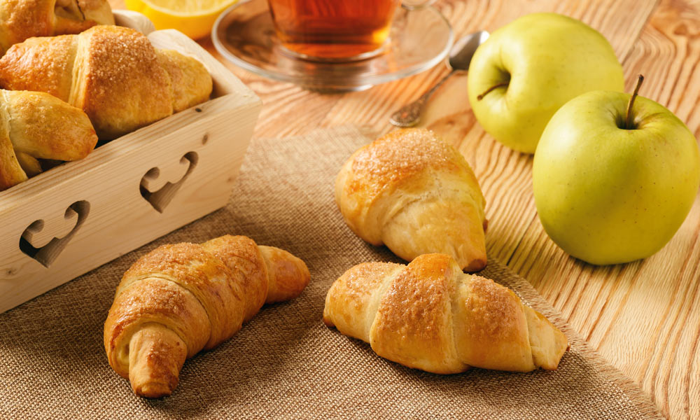 croissant de manzana para la merienda