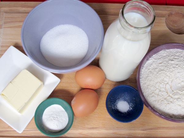 Receta casera masa para gofres paso 1