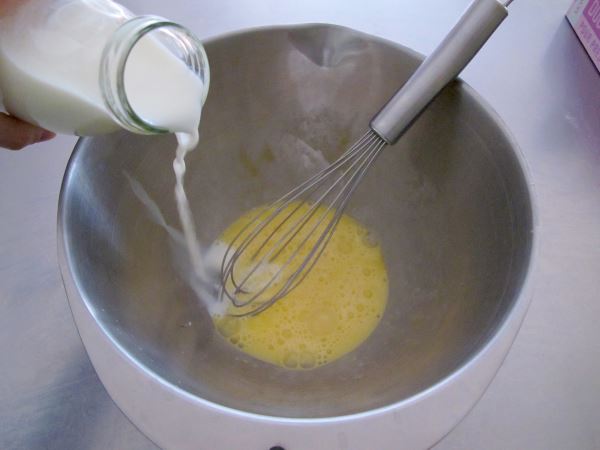 Receta casera masa para gofres paso 4