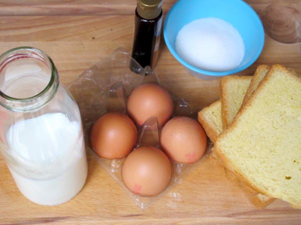 Receta infantil de torrija de pan de brioche paso 1