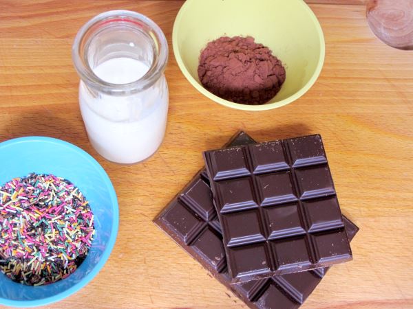 Ingredientes Receta de trufas de chocolate negro