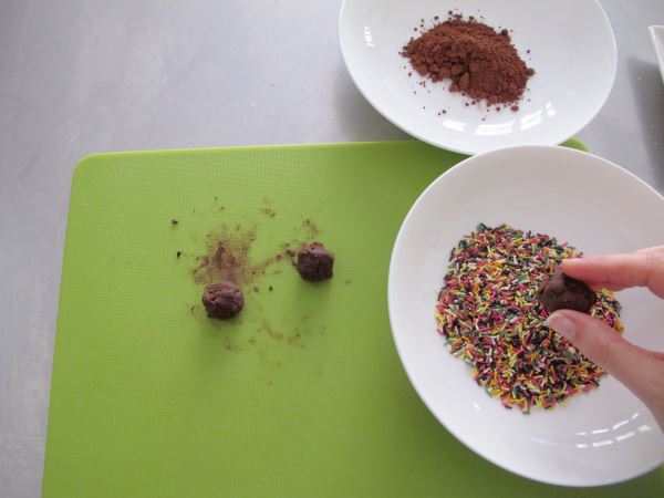 Receta de trufas de chocolate paso 2