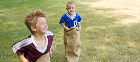 carreras de sacos para niños