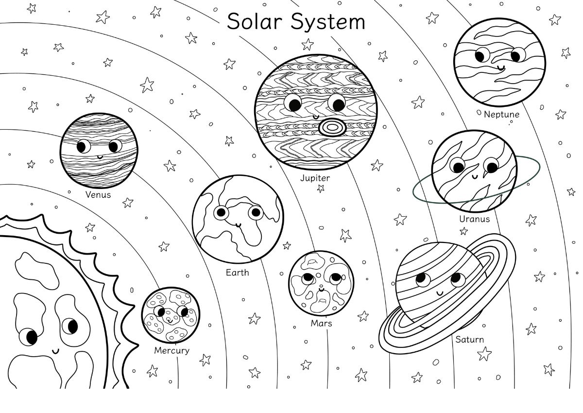 Dibujos del sistema solar para niños 