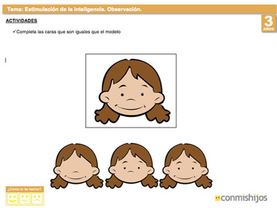 Ejercicios de estimulación de la inteligencia para niños