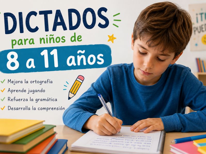 Dictados para niños de 8 a 11 años