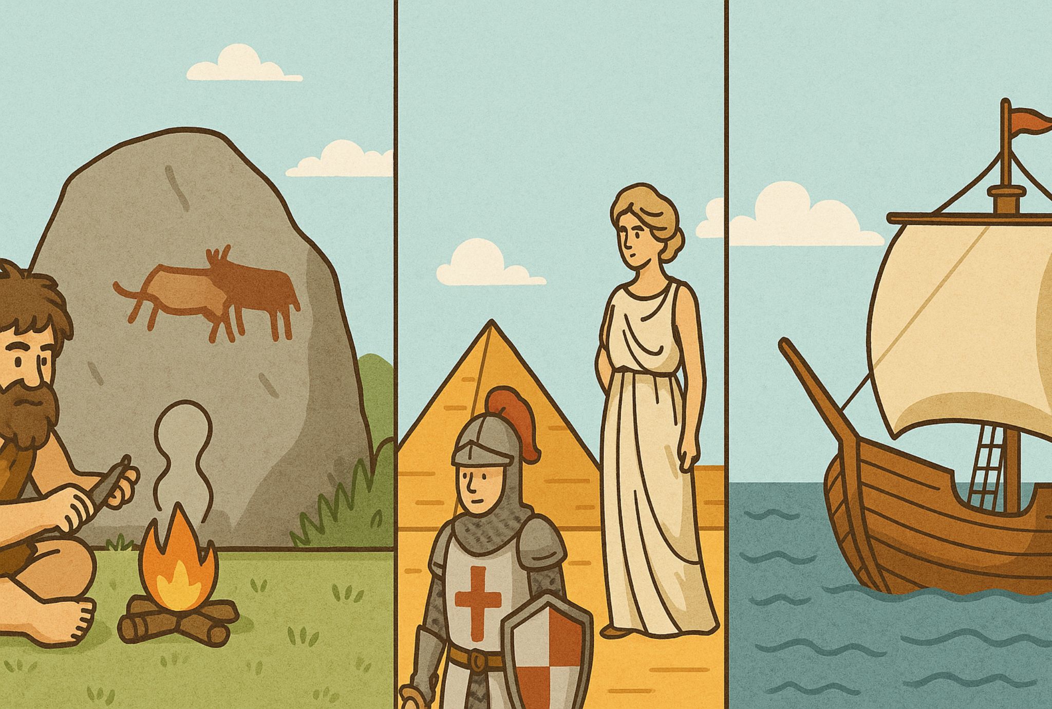Test sobre las etapas de la historia para niños