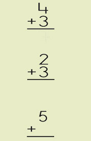 Ejercicio de matemáticas para aprender a sumar