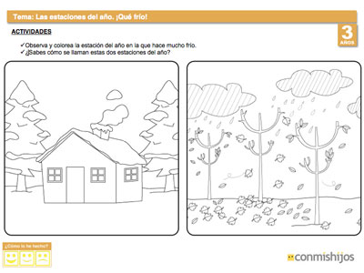 Ficha de las estaciones del año para niños