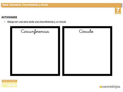 Ficha de circunferencia y círculo